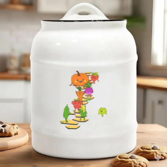 Farm Harvest Green Ceramic Cookie Jars- From Garden to barn