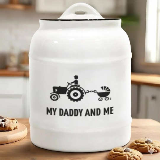 My Daddy And Me (Tractor & Stroller / Buggy / B) Ceramic Cookie Jars