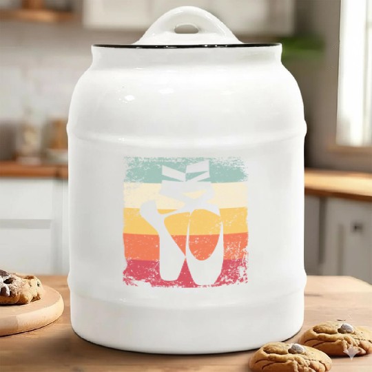 Ballet Shoes Vintage Woman Ballerina Ceramic Cookie Jars