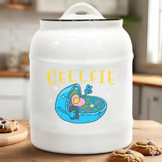 Cell Fie Funny Science Biology Teacher Ceramic Cookie Jars