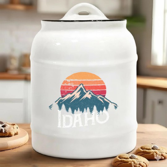 Idaho Id Moains Outdoor Wildness Ceramic Cookie Jars
