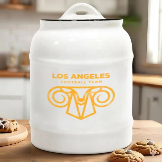 Cool Modern Rams Logo Los Angeles Sunday Football Ceramic Cookie Jars