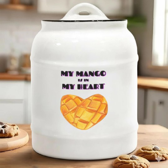 My Mango is in my Heart Ceramic Cookie Jars