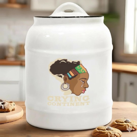 Afro Black Girl Pride Afro Girl Afrocentric Melani Ceramic Cookie Jars