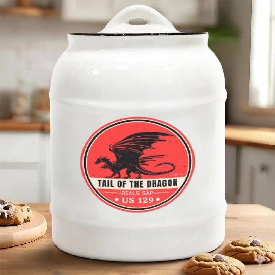 Tail of the Dragon Deals Gap Motorcycle road Ceramic Cookie Jars