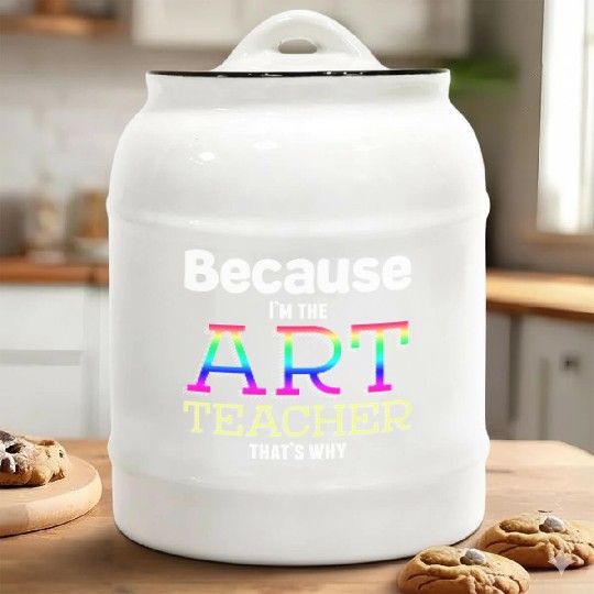 Because I m The Art Teacher That s Why Funny Ceramic Cookie Jars