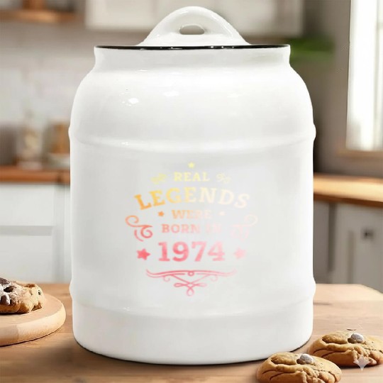 Real Legends were born in 1974 50th Birthday Gift Ceramic Cookie Jars