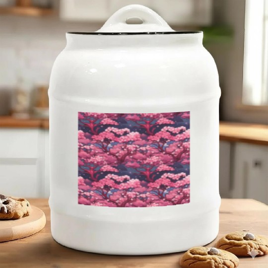 Anime Euphoria: Fantasy Cherry Blossom Dreamscape Ceramic Cookie Jars