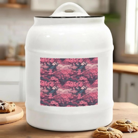 Anime Euphoria: Fantasy Cherry Blossom Dreamscape Ceramic Cookie Jars