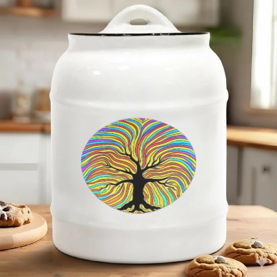 Tree: detailed, relaxing, & positive Ceramic Cookie Jars
