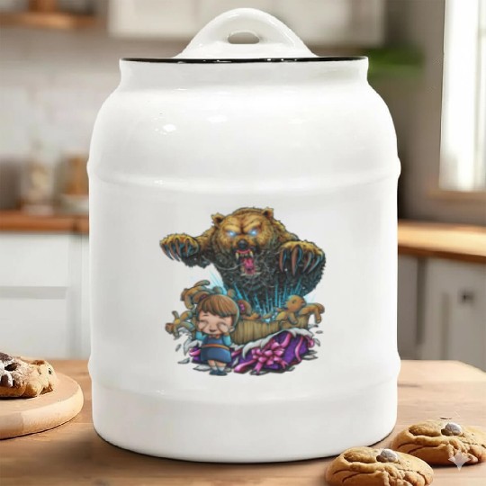 Surprise gift box Ceramic Cookie Jars