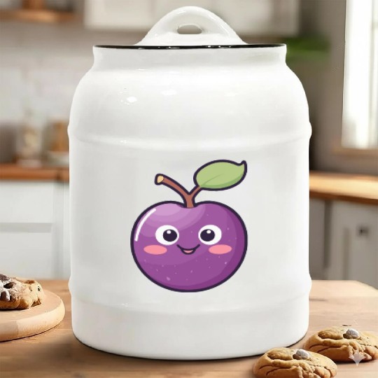 Kawaii Plum - Joyful Plumtastic Ceramic Cookie Jars
