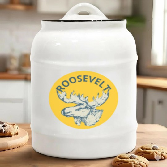 Teddy Roosevelt Bull Moose Py Ceramic Cookie Jars