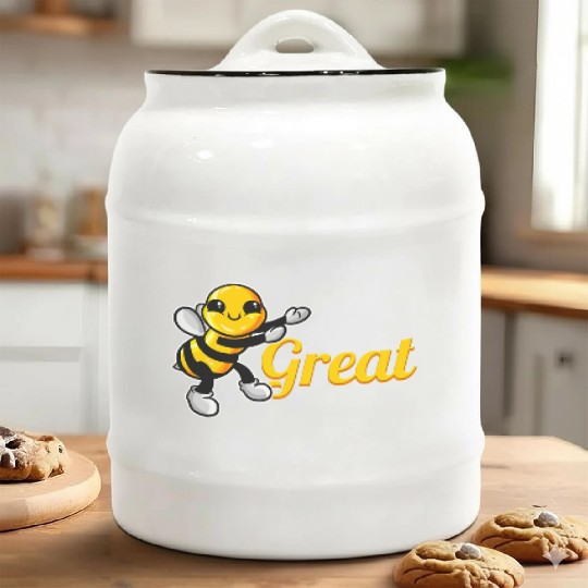 The Cute Bee Says Be Great The Bee Ceramic Cookie Jars