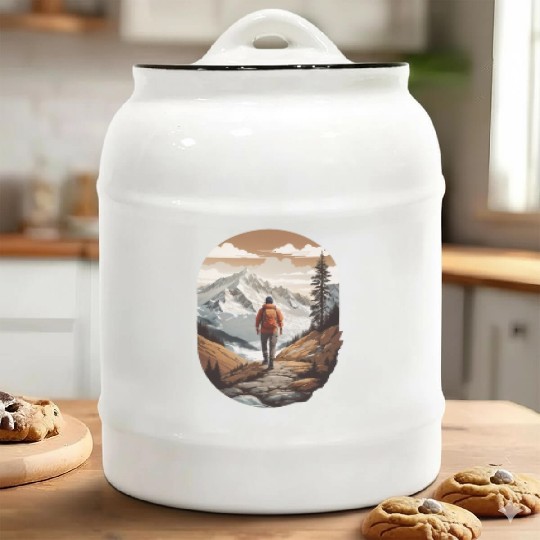 Adventure in the mountains Ceramic Cookie Jars