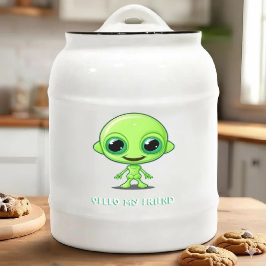 Cute alien Ceramic Cookie Jars