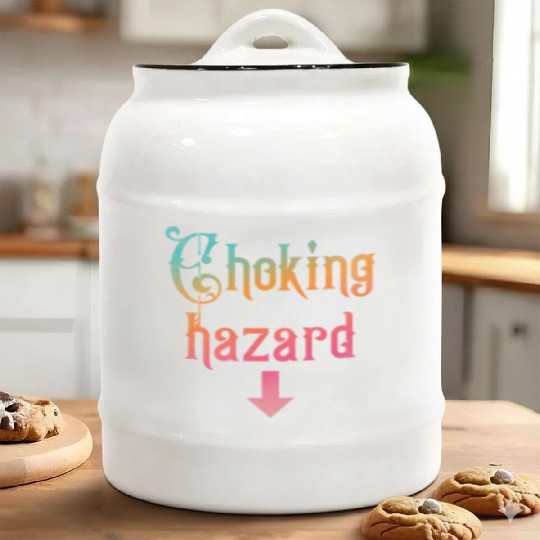 Choking hazard down arrow Ceramic Cookie Jars