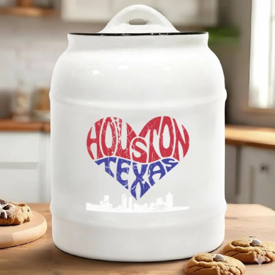 Houston Texas Pride Embrace the Spirit Ceramic Cookie Jars