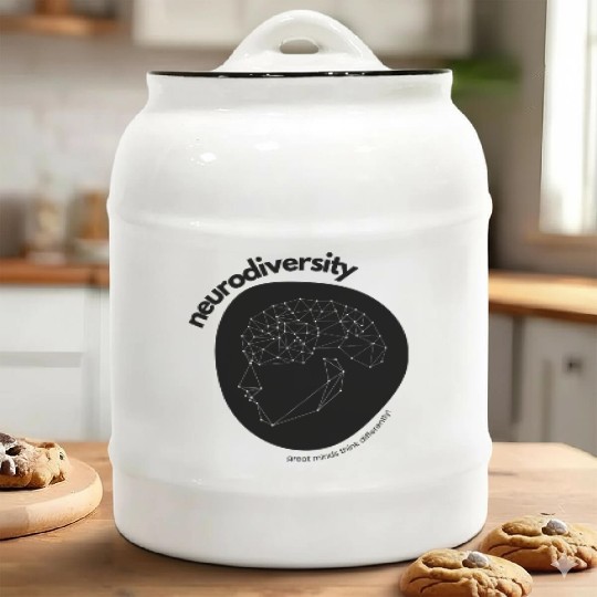 Neurodiversity Great Minds Think Differently Ceramic Cookie Jars