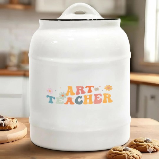 Groovy Art Teacher Artist Artistic Teaching Ceramic Cookie Jars