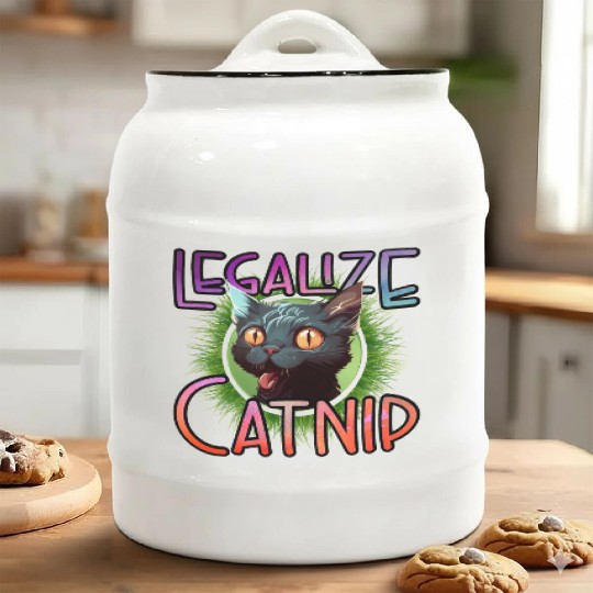 Legalize Catnip Ceramic Cookie Jars