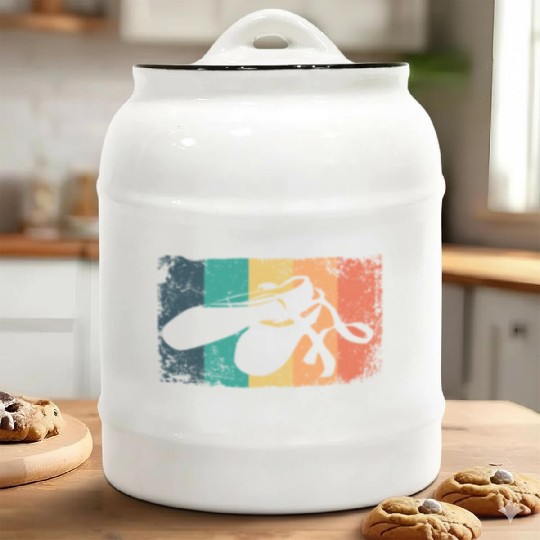 Ballet Shoes Vintage Woman Ballerina Ceramic Cookie Jars