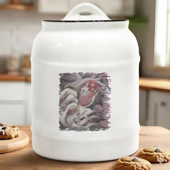 Kitsune Blood Moon Ceramic Cookie Jars