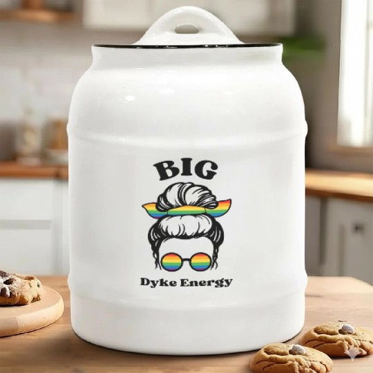 Big Energy Lesbian Pride Month Ceramic Cookie Jars