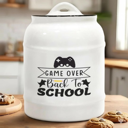 Game over back to school Ceramic Cookie Jars