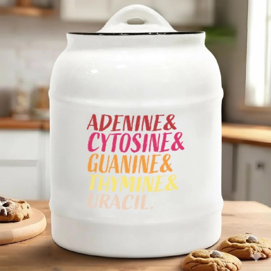 Nucleobases Biology Teacher DNA Biologist Ceramic Cookie Jars