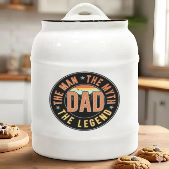 dad the man the myth the legend Ceramic Cookie Jars