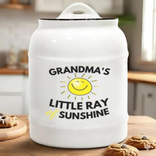Grandma's Little Ray Of Sunshine Cute Baby Ceramic Cookie Jars