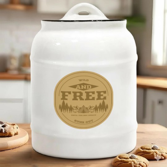 Wild and Free, Until the Bug Spray Runs Out Ceramic Cookie Jars