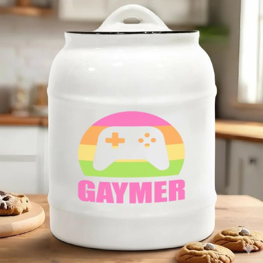 Gaymer Gamer And Nerd Gift Ceramic Cookie Jars