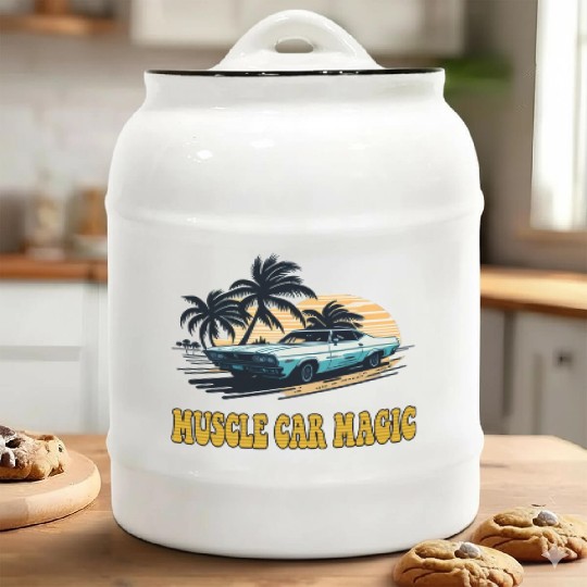Muscle Car Magic Ceramic Cookie Jars