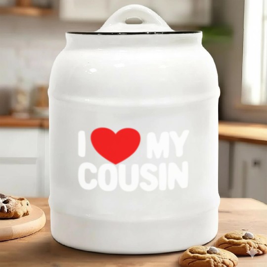 I Love My Cousin Red Heart Redneck Love My Cousin Ceramic Cookie Jars