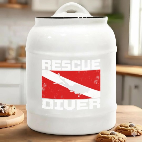Dive Master Rescue Diver Scuba Diving Instructor Ceramic Cookie Jars