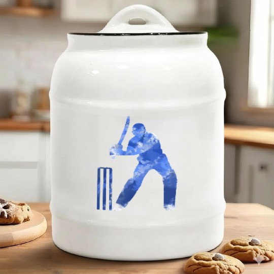 Cricket Batsman, County World One Day - I Love It Ceramic Cookie Jars