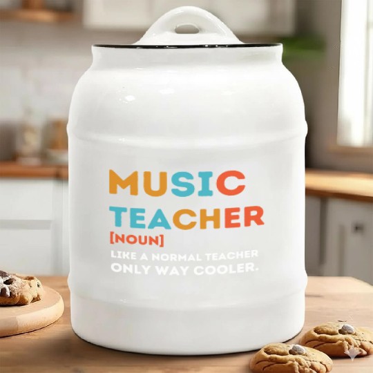 Music Teacher Like a Normal Teacher Only Way Coole Ceramic Cookie Jars