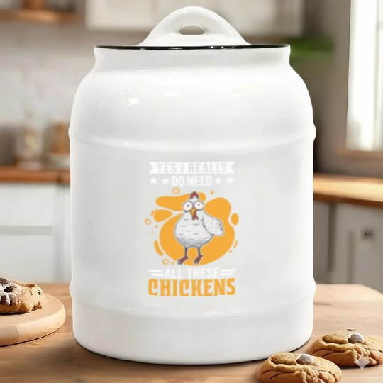 Chickens Chicken Farm Farmer Ceramic Cookie Jars