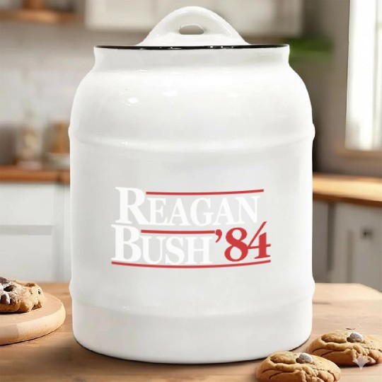 Reagan Bush 1984 V2 Ceramic Cookie Jars