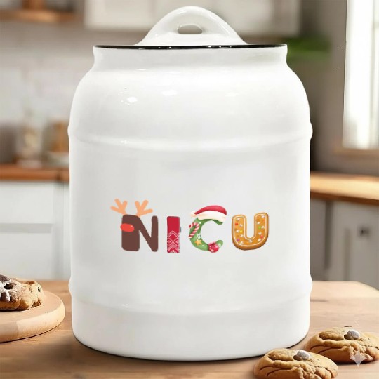 Cute NICU Christmas design Ceramic Cookie Jars