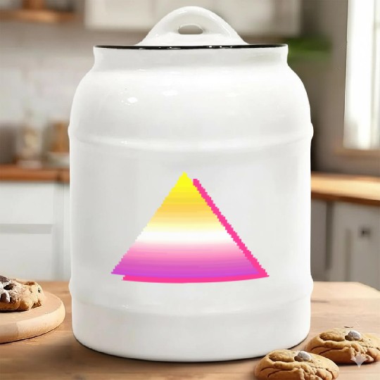 Retro triangle style 80s-90s. Ceramic Cookie Jars