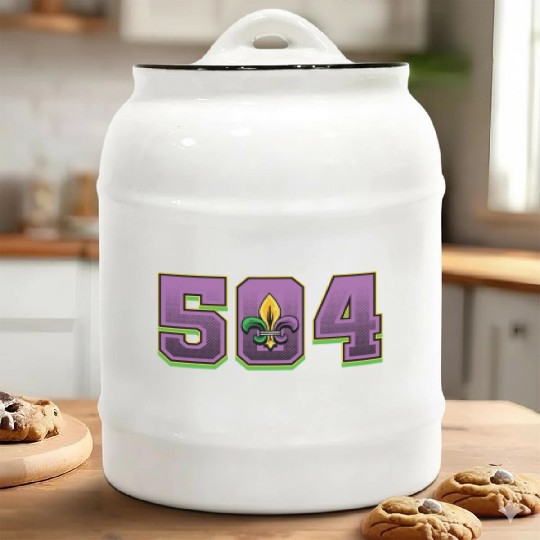 504 Mardi Gras Ceramic Cookie Jars