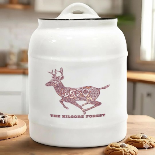Deer - Maroon Ceramic Cookie Jars