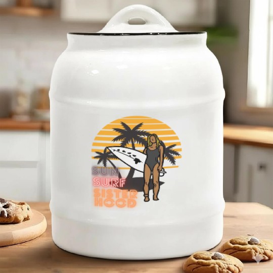 Sun, Surf, Sisterhood Ceramic Cookie Jars