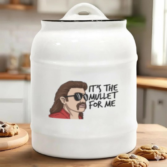 It's The Mullet For Me Mullet Redneck Men's Mullet Ceramic Cookie Jars