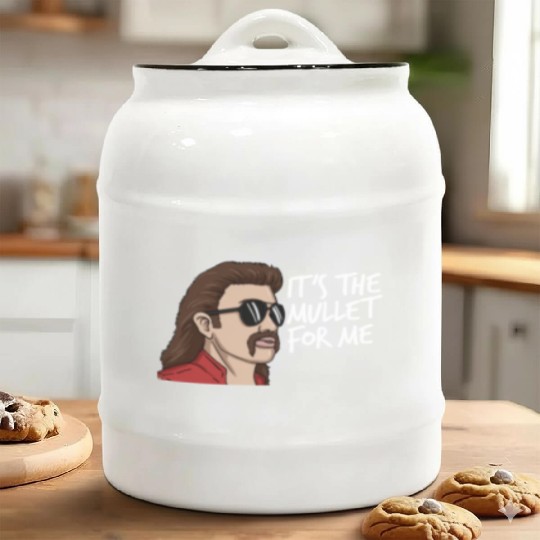 It's The Mullet For Me Mullet Redneck Men's Mullet Ceramic Cookie Jars