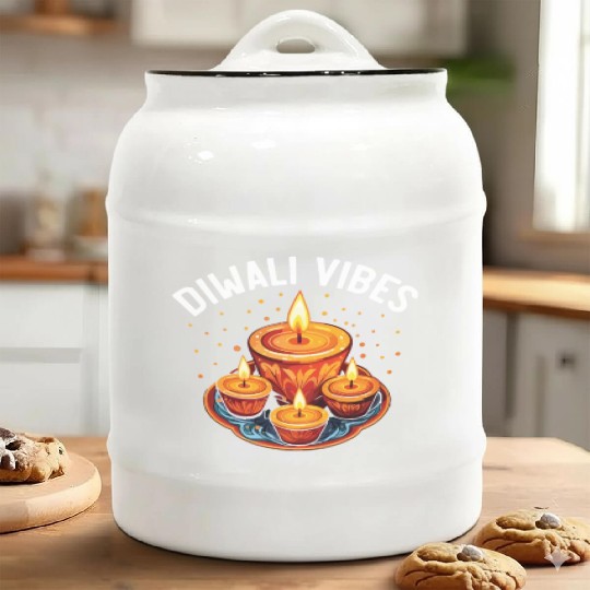 Happy Diwali Diwali Festival Indian Hindu Hinduism Ceramic Cookie Jars