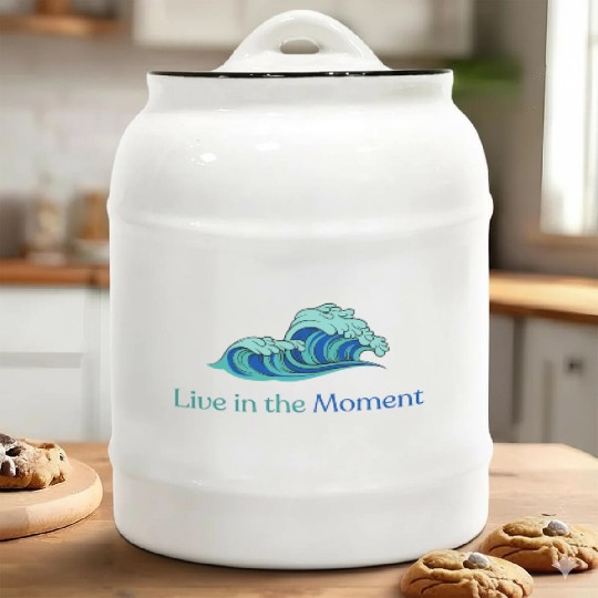 Live in the Moment Ceramic Cookie Jars